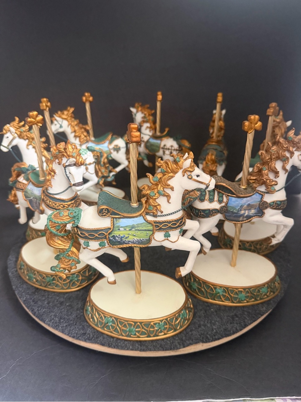 Blessings Carousel Horse Hamilton Collection Set of 8